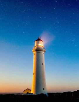 Paperback Lighthouse Notebook: 8.5 X 11 202 Wide Ruled Pages Book