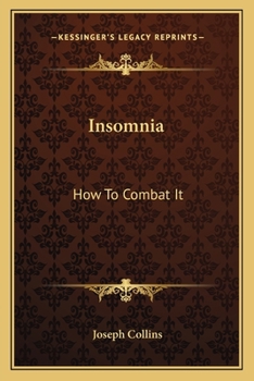 Paperback Insomnia: How To Combat It Book