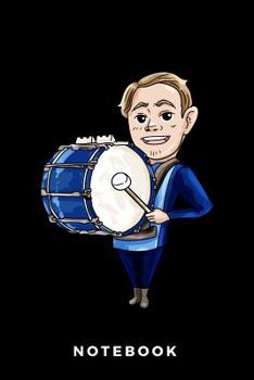 Paperback Notebook: Bass Drum Player Marching Band Drummer Book