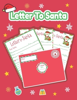 Letter to Santa: Letter to Santa: Kit with Stickers and red Envelopes to write a Letter to Santa Claus for Kids |7 letters with stickers and envelop | ... for kids, Gift idea for boys and girls