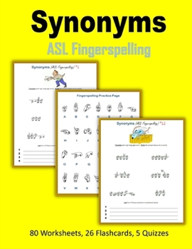 Paperback Synonyms - ASL Fingerspelling Book