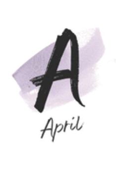 April: Stylish monogram personalized dot grid journal for women & girls to write in. Features YOUR name.