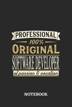 Paperback Professional Original Software Developer Notebook of Passion and Vocation: 6x9 inches - 110 graph paper, quad ruled, squared, grid paper pages - Perfe Book