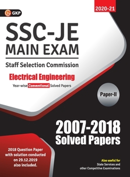 Paperback Ssc 2021 Junior Engineer Electrical Engineering Paper II Conventional Solved Papers (2007-2018) Book