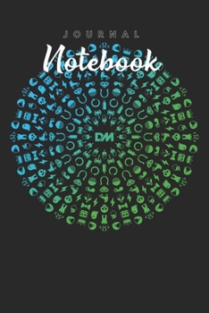 Journal Notebook: Dropmix Icon Circle Spiral Spitural Blank Pages Rule Lined Journal Notebook with Black Cover Size 6in x 9in  x120 Pages for Kids or Men and Women to Write in