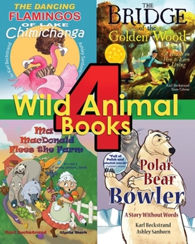 Paperback 4 Wild Animal Books for Kids: Getting Along Outside the Zoo Book