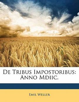 Paperback de Tribus Impostoribus: Anno MDIIC. [German] Book