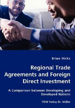 Paperback Regional Trade Agreements and Foreign Direct Investment Book