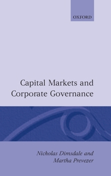 Hardcover Capital Markets and Corporate Governance Book