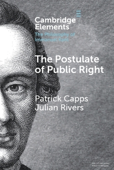 Paperback The Postulate of Public Right Book