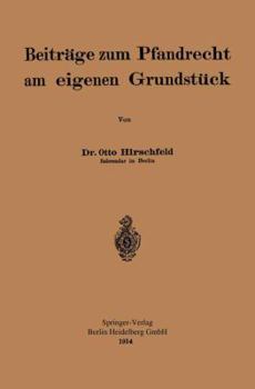 Paperback Beiträge Zum Pfandrecht Am Eigenen Grundstück [German] Book