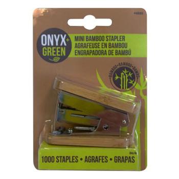 Misc. Mini Stapler W/ 1000 Staples, Bamboo Book