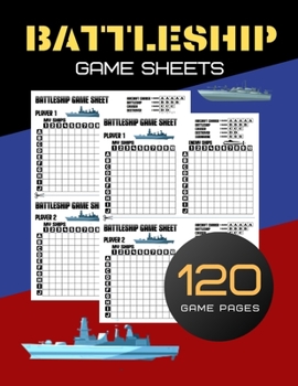Battleship Game Sheets: Battleship Board Game, Naval Combat Game, Craft Game Sheet, Travel Game, Board Games, Logic & Brain Teasers, Hobbies & Home , Family Game, Military Families Game (Gift)