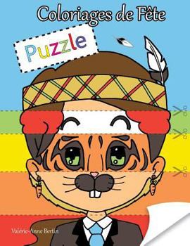 Paperback Coloriages de Fête: Puzzle [French] Book