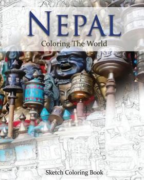 Paperback Nepal Coloring the World: Sketch Coloring Book