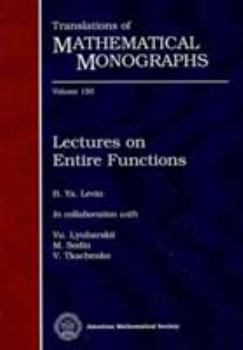 Paperback Lectures on Entire Functions. Book