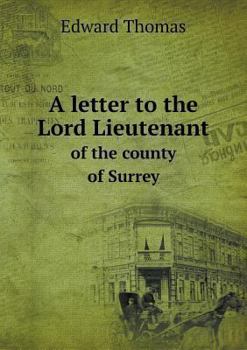 Paperback A letter to the Lord Lieutenant of the county of Surrey Book