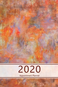 2020 Appointment Planner: Hourly agenda. Monthly and Weekly planner. Week on 2 pages. Square layout. Schedule, arrange, plan events. Monday start ... (Watercolor, red. Soft matte cover).