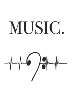 Musik Bass - Notenschl?ssel Herzschl?ge Notenbuch, Notenlinien, Notizbuch, Notizblock, 120 Seiten, Souvenir Geschenk Buch, Auch Als Dekoration Geeignet Zum Geburtstag Oder Weihnachten