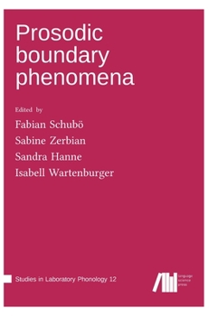 Hardcover Prosodic boundary phenomena Book