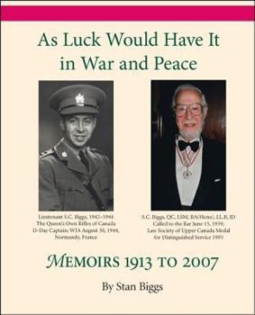 Paperback As Luck Would Have It In War and Peace : Memoirs 1913 to 2007 Book