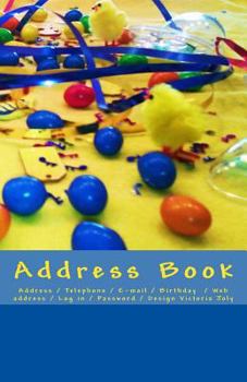 Paperback Address Book: Address / Telephone / E-mail / Birthday / Web Address / Log in / Password / Yellow Book