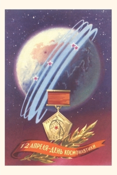 Paperback Vintage Journal Poster with Soviet Space Medal Book