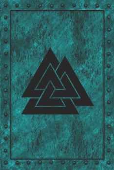 Paperback Valknut Symbol: Norse Valknut Triangle Symbol Of Odin. On (faux) Iron Clad Dot Grid Notebook Cover. Book