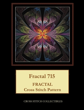 Paperback Fractal 715: Fractal Cross Stitch Pattern [Large Print] Book