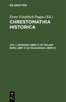 Hardcover Diodori Liber IV Et Major Pars Libri V AC Pausaniae Liber IV [Latin] Book