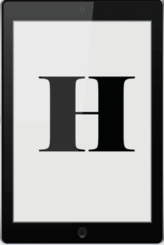 H: Personalized College Ruled Pages Notebook Journal Modern Black Tablet Tech Theme Bjournal Notepad Initial Monogram Letter H- Many Usage Handy Travel Size For Men Teens Boys