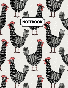 Paperback Notebook: Black Chickens Daily Journal, Ruled White Paper, Blank Lined Note Book To Write In Book