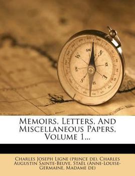 Paperback Memoirs, Letters, and Miscellaneous Papers, Volume 1... Book