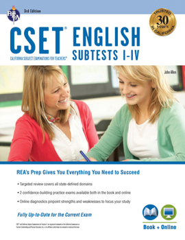 Paperback CSET English Subtests I-IV Book + Online Book