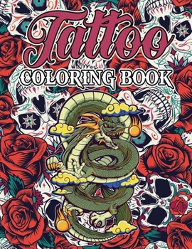 Paperback Tattoo Coloring Book for Adults: Coloring Book fo Adults With Modern Tattoo Designs Book
