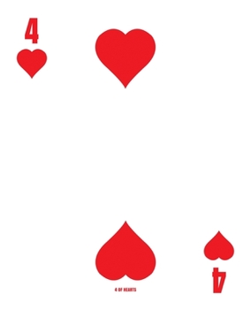 Paperback 4 Of Hearts: Poker Card 5x5 Graph Paper Notebook With .20" x .20" Squares For Work, Home Or School. 7.5 x 9.25 Notepad Journal For Book