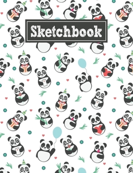Sketchbook: 8.5 x 11 Notebook for Creative Drawing and Sketching Activities with Unique Panda Themed Cover Design