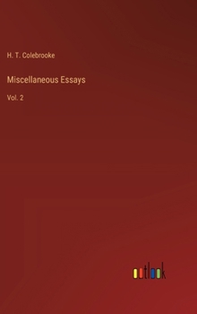 Hardcover Miscellaneous Essays: Vol. 2 Book
