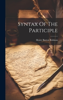 Hardcover Syntax Of The Participle Book