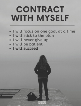 Paperback Contract With Myself: Full Year Calendar View + Monthly, Weekly, Daily Planner for Women and Girls with Top Priorities Section + Notes. Beau Book