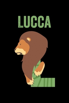 Paperback Lucca: Journal (Diary, Notebook) Personalized Custom Name Alphabet Lion Birthday Gift for Boys Book