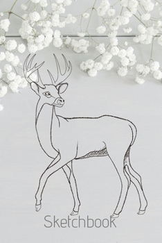 Paperback Sketchbook: Sketchbook Winter/snow/ Deer / fawn/ Notebook Journal Winter Workbook Diary / Christmas Notebook/ Gift /Composition Bl Book