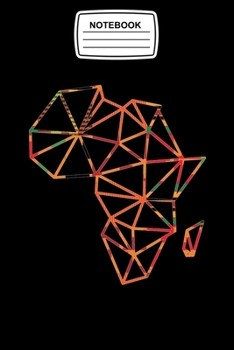 Notebook: Africa Map, Kente Ghana Geometric African, Journal Notebook Blank Lined Ruled 6x9 120 Pages