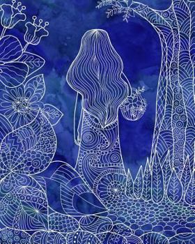 Journal Notebook Girl In The Woods 11: 172 Page Blank Journal 8 x 10 Size, Unlined For Journaling, Writing, Planning or Doodling.: Volume 82 (Artsy Plain Journals)