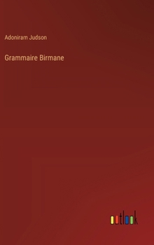 Hardcover Grammaire Birmane [French] Book