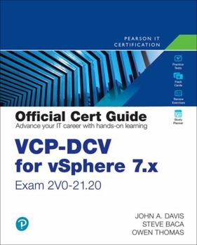 Hardcover Vcp-DCV for Vsphere 7.X (Exam 2v0-21.20) Official Cert Guide Book