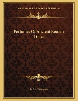 Paperback Perfumes of Ancient Roman Times Book