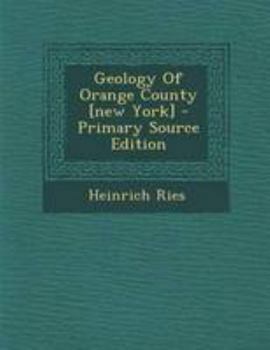 Paperback Geology of Orange County [New York] Book