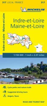 Map Michelin France: Indre-Et-Loire, Maine-Et-Loire Map 317 Book