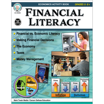 Paperback Financial Literacy Workbook, Grades 6 - 12 Book